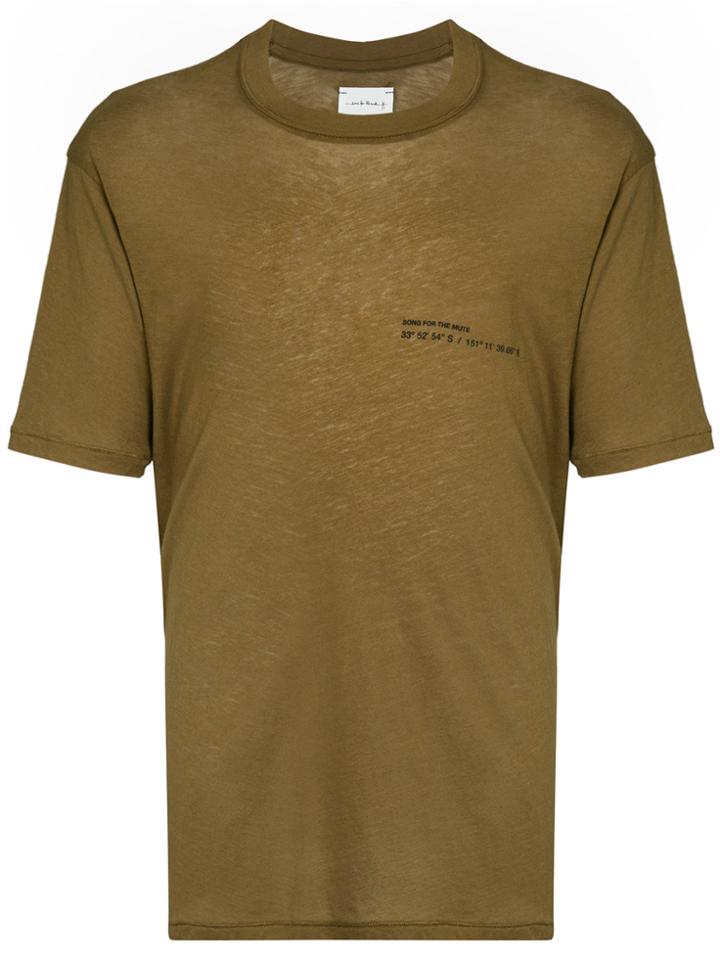Song For The Mute Coordinates Slim Tee - Brown