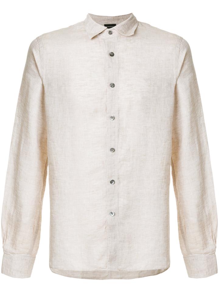 Emporio Armani Double-collar Shirt - Nude & Neutrals