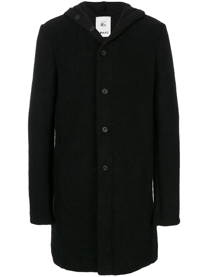 Lost & Found Rooms Hooded Midi Coat - Black