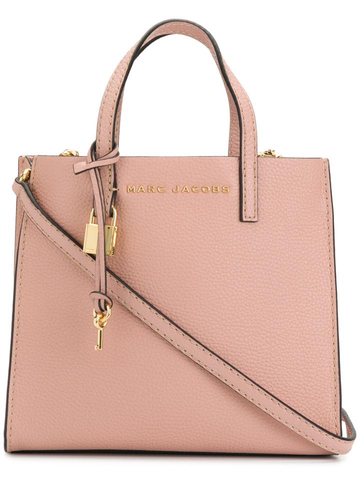 Marc Jacobs Lock And Key Pebbled Shoulder Bag - Pink & Purple