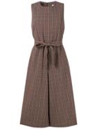 Ymc Check Print Wide Leg Jumpsuit - Brown