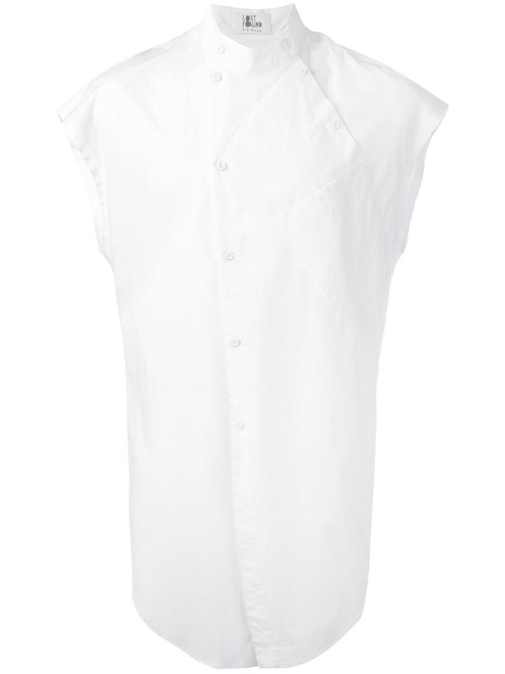 Lost & Found Ria Dunn Dislocated Fastening Shirt, Men's, Size: Large, White, Cotton