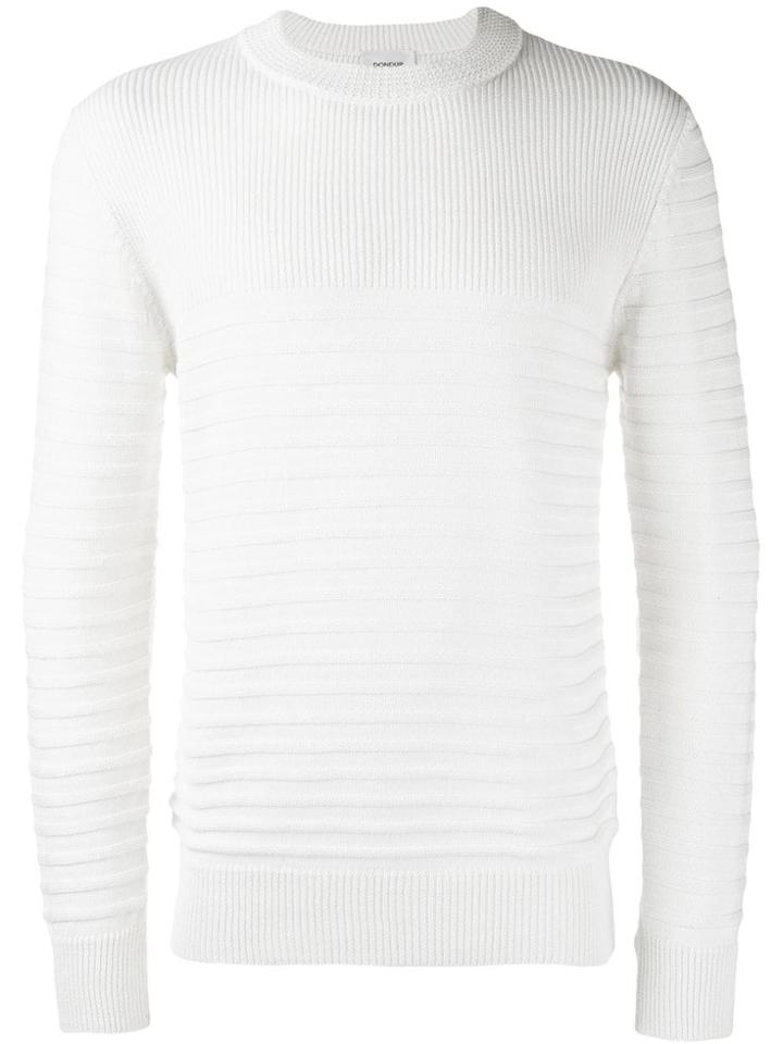 Dondup Ribbed Crew Neck Sweater - White