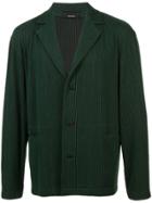 Issey Miyake Men Pleated Corduroy Jacket - Green