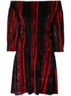 Sonia Rykiel Off-shoulder Velvet Dress, Women's, Size: Small, Blue, Polyamide/viscose