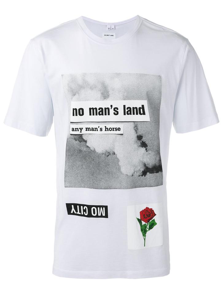 Helmut Lang No Mans Land T-shirt, Men's, Size: Medium, White, Cotton