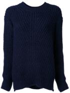 Closed Cable Knit Jumper - Blue