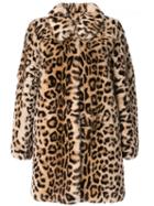 Yves Salomon Meteo Leopard Fur Coat - Brown