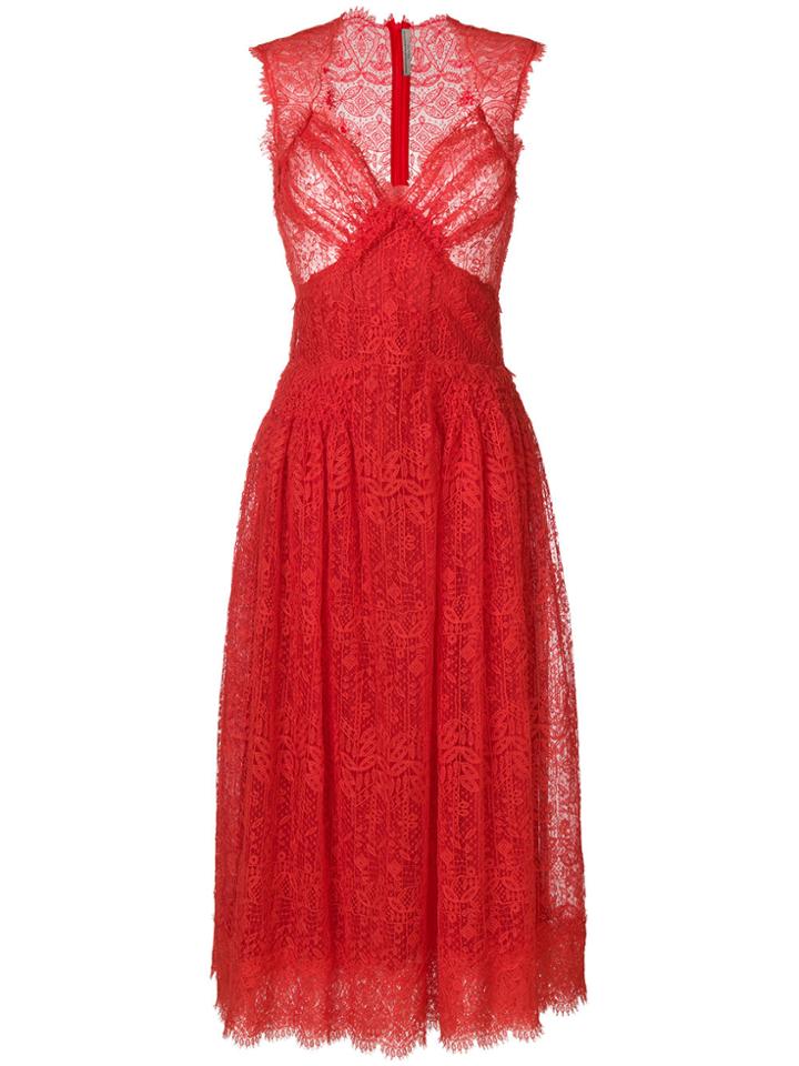 Ermanno Scervino Lace Dress - Red
