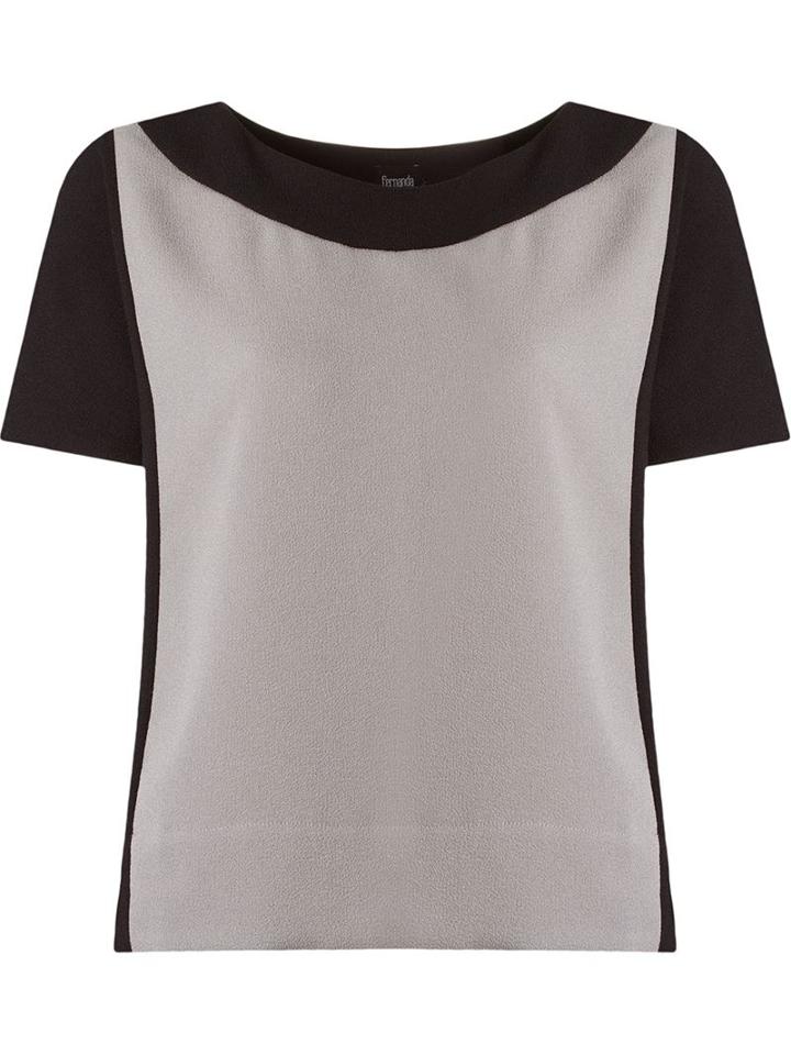 Fernanda Yamamoto Round Neck Bicolour Blouse