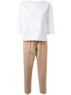 Cityshop Three-quarter Length Sleeve Top With Cropped Trousers
