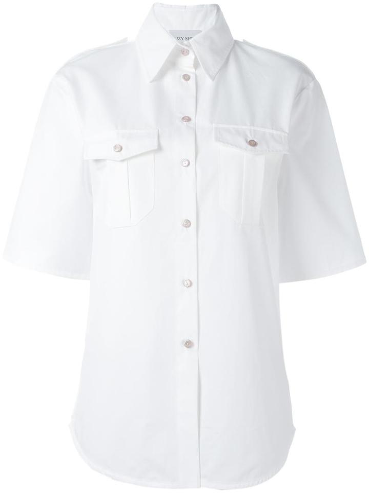 Daizy Shely Shortsleeved Shirt, Women's, Size: 44, White, Cotton