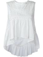 Mes Demoiselles Crochet Detailing Cropped Blouse