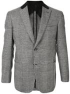 Brioni Single-breasted Check Blazer - Black