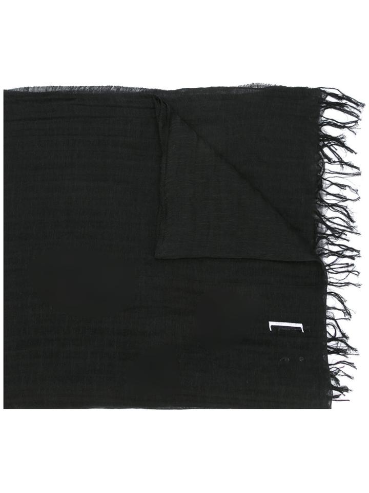Julius Printed Woven Scarf - Black