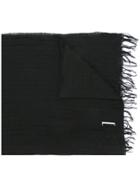 Julius Printed Woven Scarf - Black