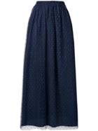 Red Valentino Point D'esprit Tulle Skirt - Blue