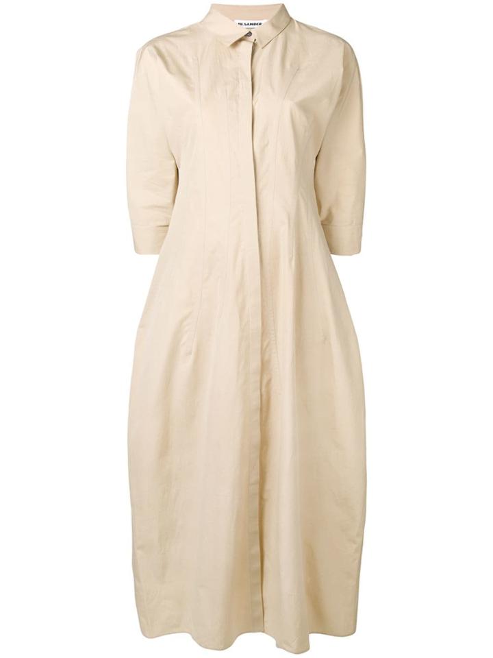 Jil Sander Long Shirt-dress - Neutrals