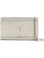 Saint Laurent - Chain Shoulder Bag - Women - Cotton/polyester/polyimide - One Size, Women's, Grey, Cotton/polyester/polyimide