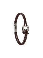 Salvatore Ferragamo Braided Leather Bracelet - Brown