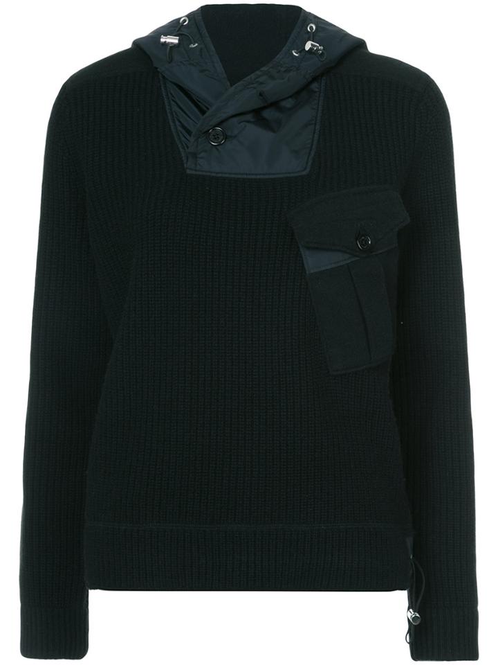 Ralph Lauren Collection Ribbed Hoodie - Black