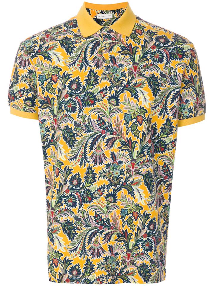 Etro Patterned Polo Shirt - Yellow & Orange