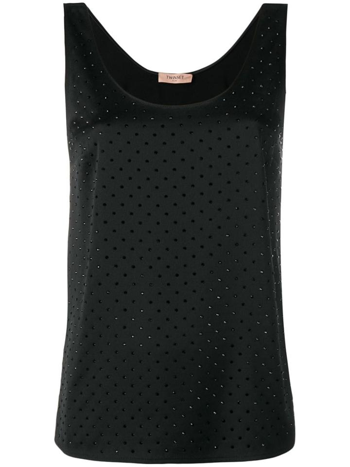 Twin-set Sleeveless Tank Top - Black