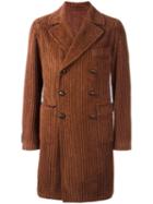 Tagliatore Double Breasted Coat, Men's, Size: 52, Brown, Cotton/viscose