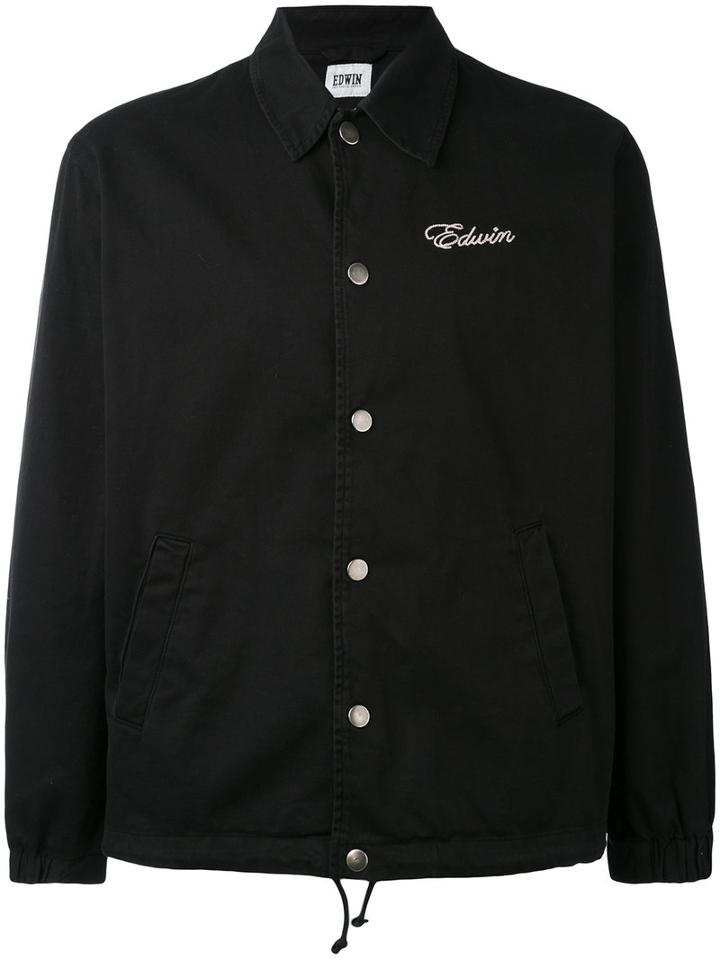 Edwin - Drawstring Shirt Jacket - Men - Cotton/polyester/spandex/elastane - S, Black, Cotton/polyester/spandex/elastane