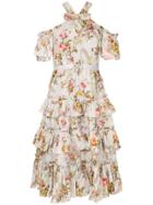 Needle & Thread Off-shoulder Floral Dress - White
