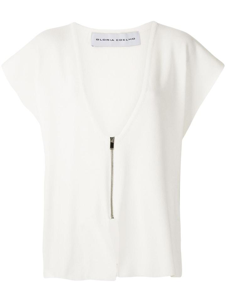 Gloria Coelho Knitted Gilet - White