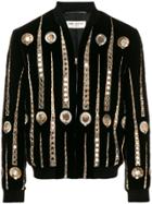 Saint Laurent Teddy Varsity Jacket - Black
