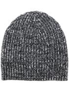 Cashmere In Love Melange Knitted Beanie - Grey