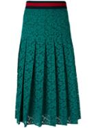 Gucci - Web Lace Skirt - Women - Cotton/polyamide/silk - 40, Green, Cotton/polyamide/silk