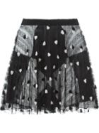 Marco De Vincenzo Lace Overlay Pleated Skirt