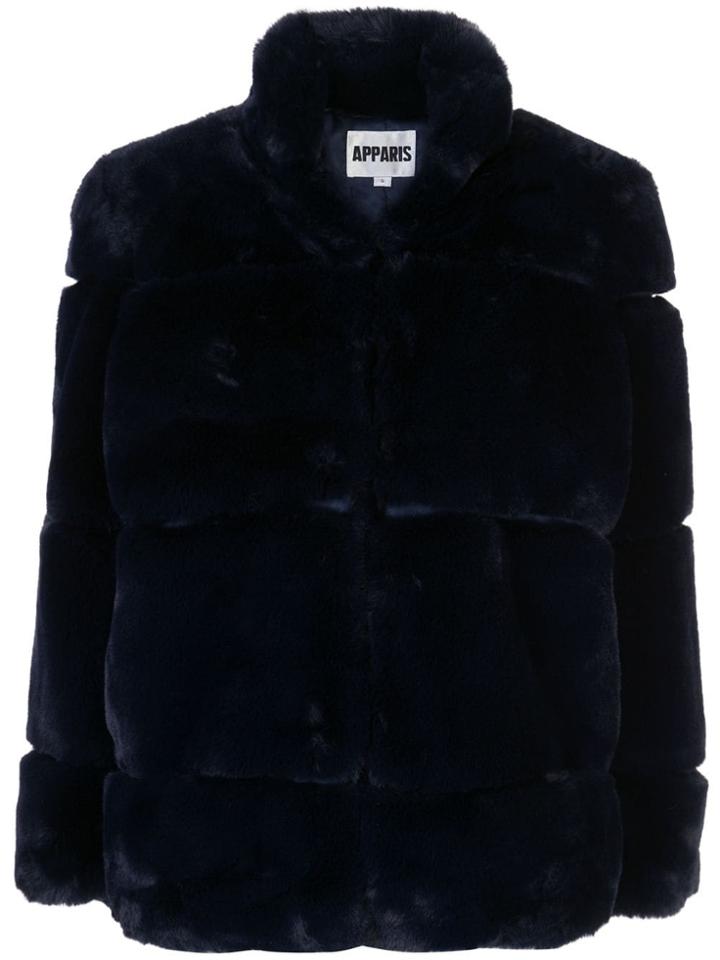 Apparis Sarah Faux Fur Coat - Blue
