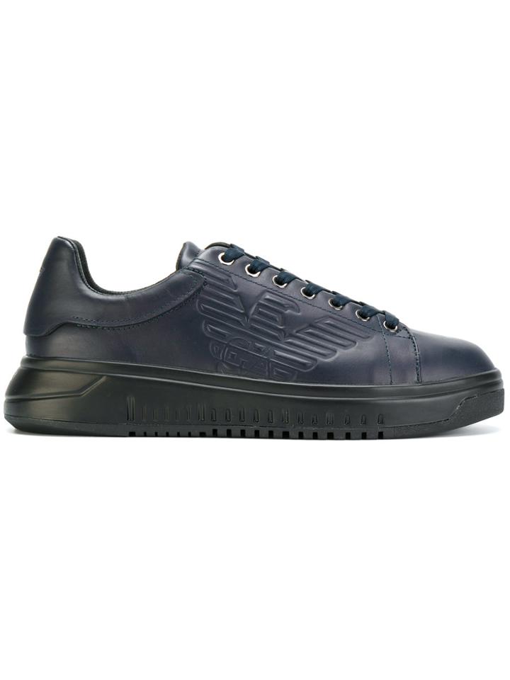 Emporio Armani Eagle Logo Sneakers - Blue
