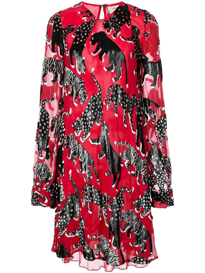 Carolina Herrera Animals Shift Dress - Red
