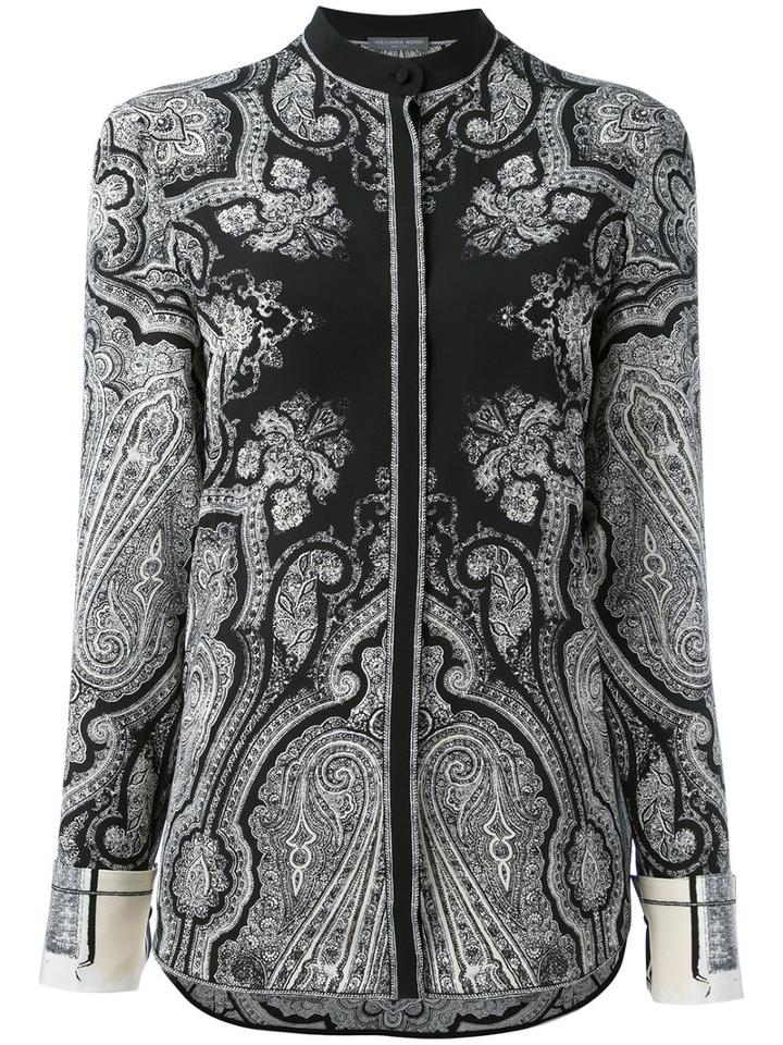 Alexander Mcqueen - Paisley Print Blouse - Women - Silk - 44, Black, Silk