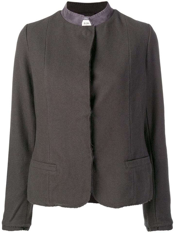 Kristensen Du Nord Contrast Collar Fitted Jacket - Grey