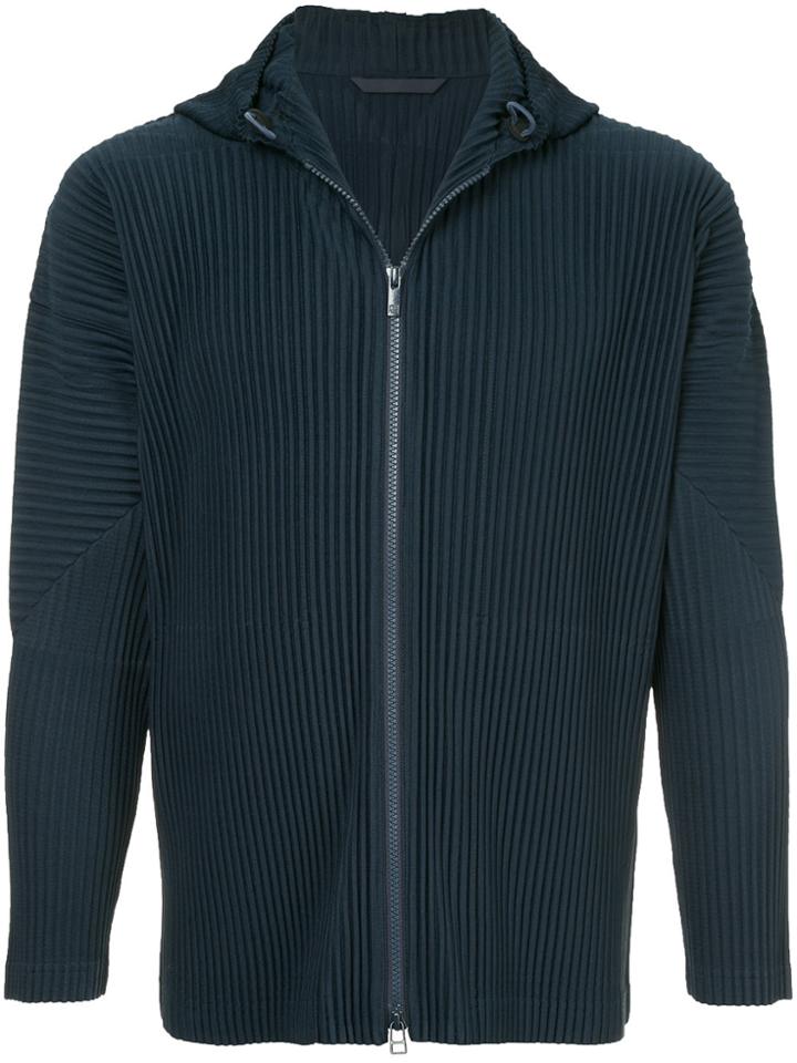 Homme Plissé Issey Miyake Pleated Hoodie - Blue