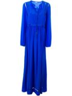 P.a.r.o.s.h. Selened Long Sleeve Dress, Women's, Size: Xs, Blue, Silk/polyester