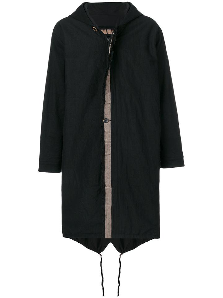 Uma Wang Hooded Parka Coat - Black