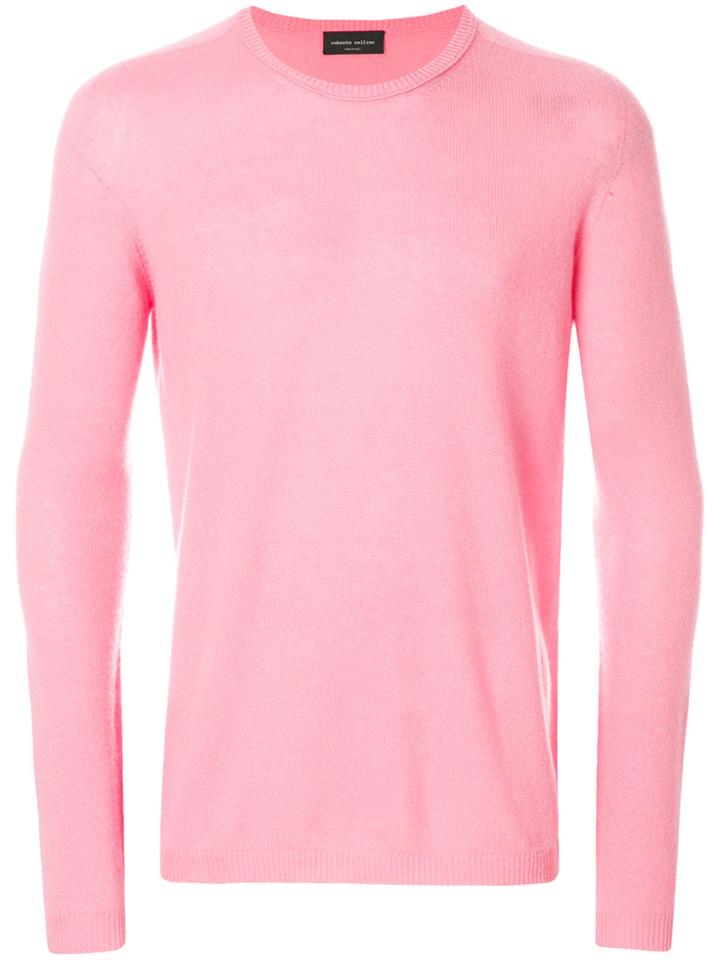 Roberto Collina Round Neck Jumper - Pink & Purple