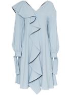 Adeam Ruffle Detail Dress - Blue