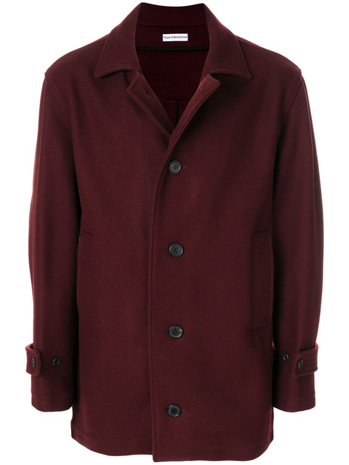 Gosha Rubchinskiy Short Single Breasted Coat - Red