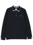 Armani Junior - Logo Polo Shirt - Kids - Cotton - 14 Yrs, Blue