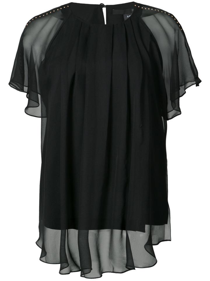 Thomas Wylde Artemisia Sheer Blouse - Black