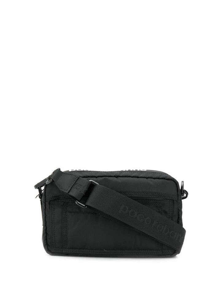 Paco Rabanne Logo Print Crossbody Bag - Black