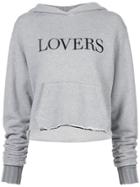Amiri Lovers Slogan Hoodie - Grey